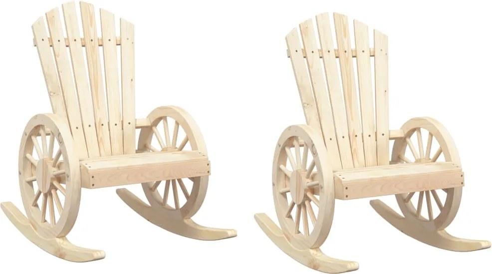 vidaXL Scaune balansoar Adirondack, 2 buc., lemn masiv de brad