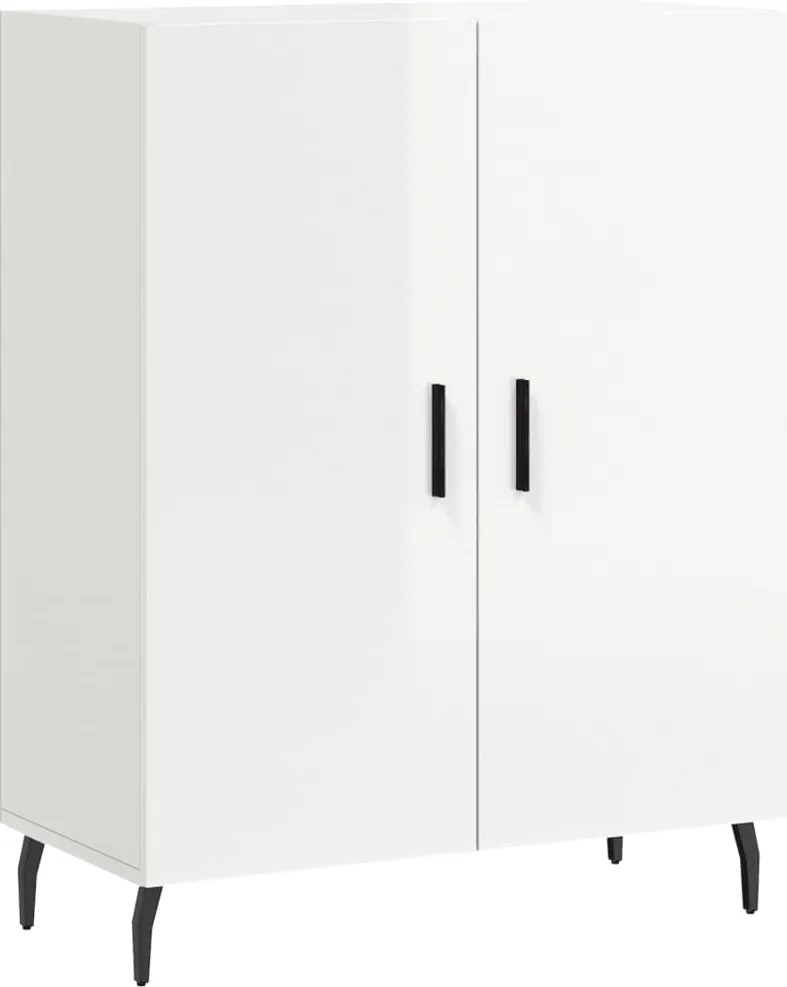 vidaXL Dulap, alb extralucios, 69,5x34x90 cm, lemn compozit