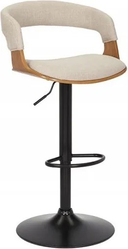 Scaun de bar pivotant Manhattan frasin/ bej
