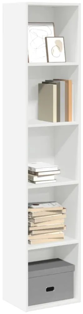 vidaXL Bibliotecă, alb, 40x30x189 cm, lemn prelucrat
