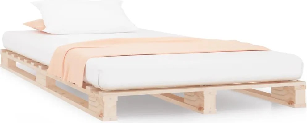 vidaXL Pat din paleți Single, 90x190 cm, lemn masiv de pin