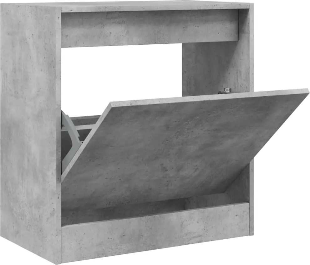 vidaXL Pantofar, gri beton, 60x34x63,5 cm, lemn compozit