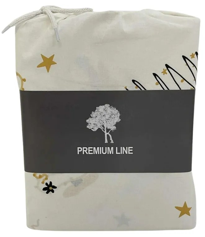 Lenjerie de pat din bumbac FROST & GOLD alba Dimensiune lenjerie de pat: 70 x 90 cm | 140 x 200 cm