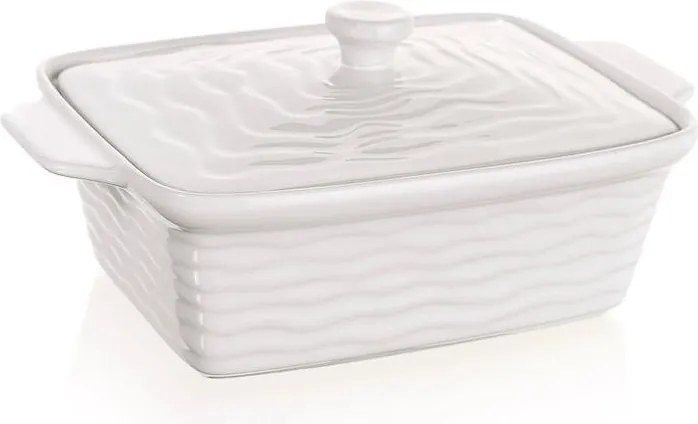 BANQUET Formă dreptunghiulară de copt cu capac CULINARIA White 28 x 18 cm