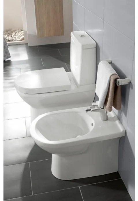 Bideu pe pardoseala, Villeroy&Boch O.novo, 36x56cm, Alb Alpin, 54610001