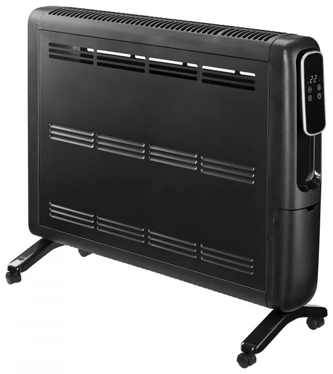 Radiator electric Finlux FR-2477, 2400W, 25 m², 2 trepte, Wi-Fi, Telecomanda, Protectie impotriva rasturnarii si copii, Negru