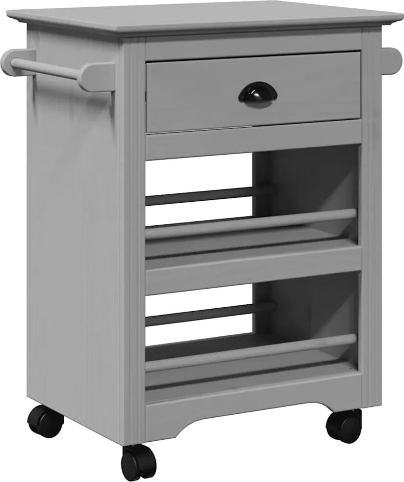 vidaXL Cărucior de bucătărie „BODO” gri 67,5x45x80 cm