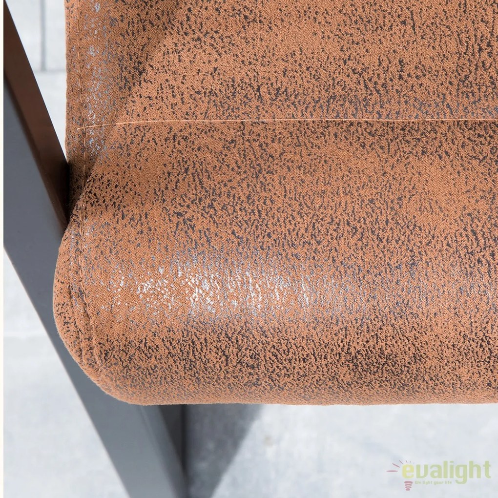 Bancheta design industrial vintage, Imperial 160cm, maro A-38198 VC