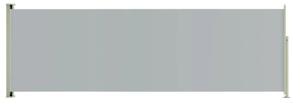 Copertină laterală retractabilă de terasă, gri, 200x600 cm
