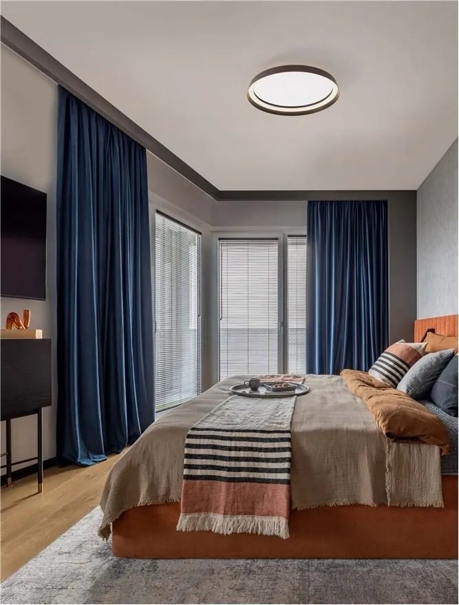 Plafoniera LED design modern circular ORMI coffee D-45cm
