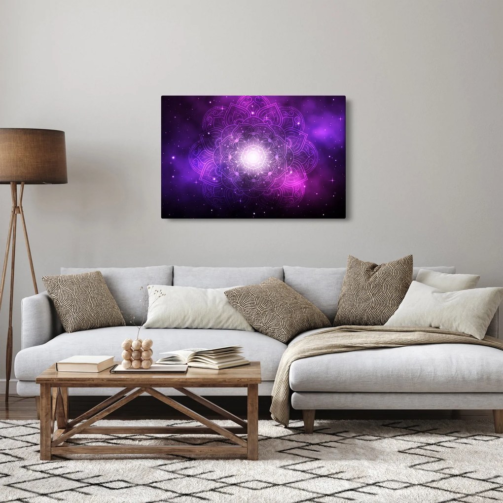 Tablou abstracției violete (90x60 cm)