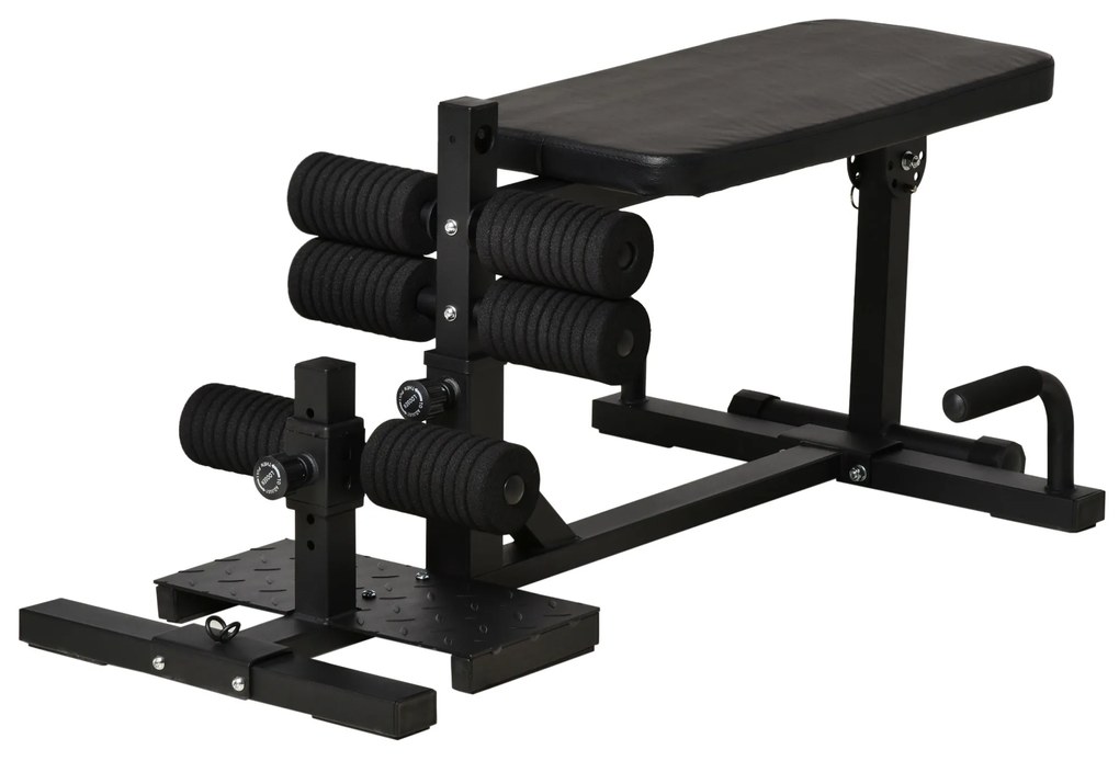 HOMCOM Stație de Fitness 3 în 1 Multifuncțională pentru Acasă, Antrenament Complet Corp, 100x58x46 cm, Negru | Aosom Romania
