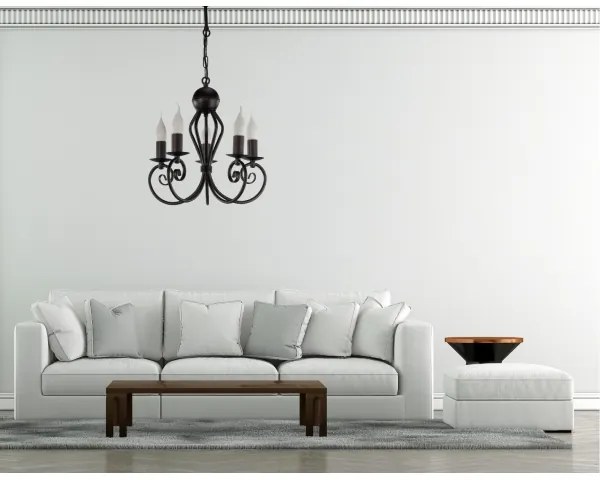 Lustră pe lanț VINCENT 5xE14/40W/230V