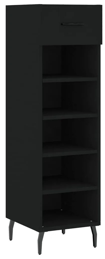 829693 vidaXL Pantofar, negru, 30x35x105 cm, lemn compozit