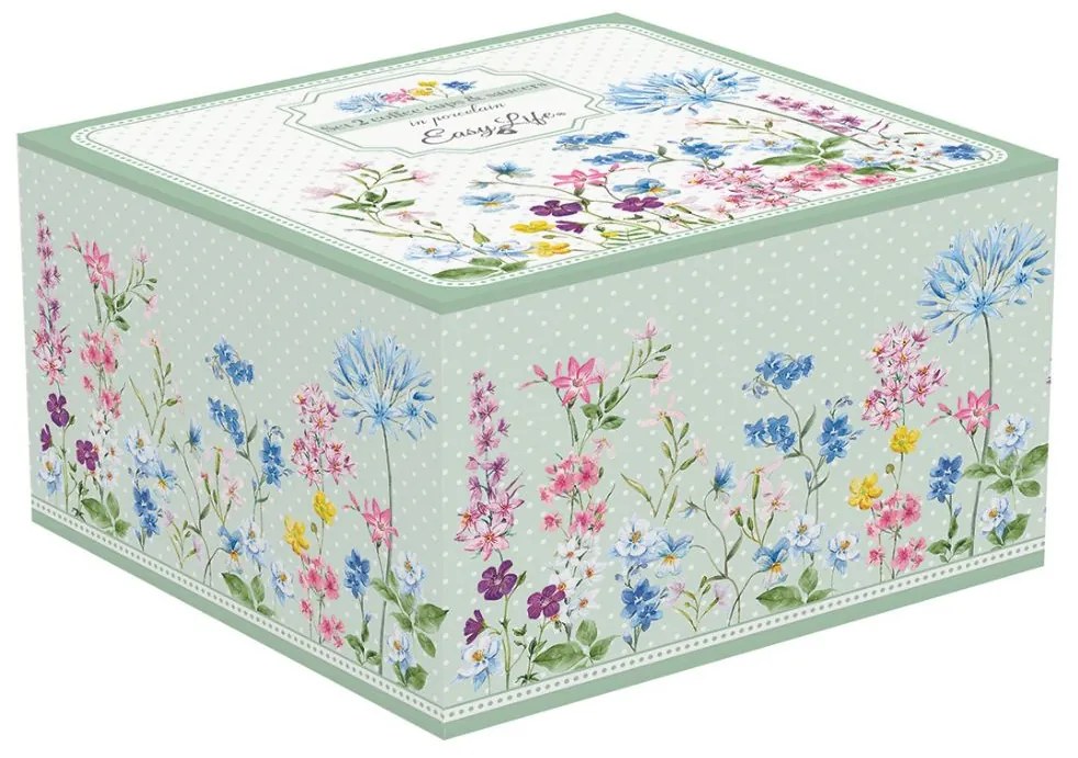 Set porțelan 2 cești și farfurii 80ml Floraison