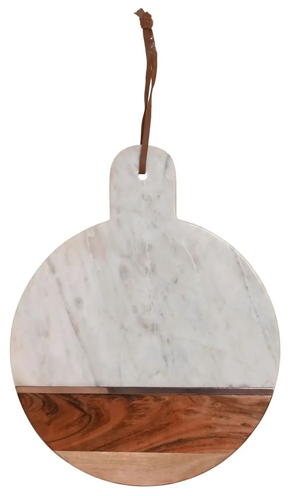 Tocator Marble din marmura si lemn de acacia 38x30 cm