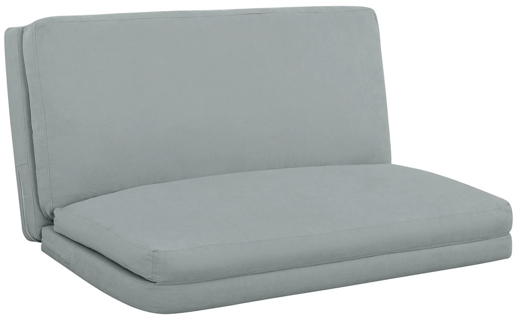 HOMCOM Canapea paresseux șezlong extensibil pliabil în 4 părți, greutate 240 Kg, 137,5 x 85,5 x 74 cm, gri deschis | Aosom Romania