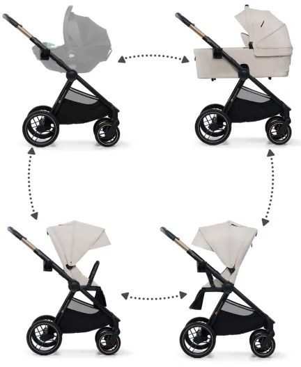 Cărucior de copii combinat 2 în 1 KINDERKRAFT NEA 2 bej