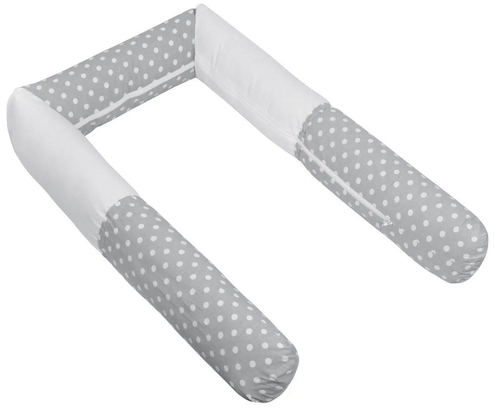Bellatex Crib Mantinet cilindru Polka dots gri,240 cm