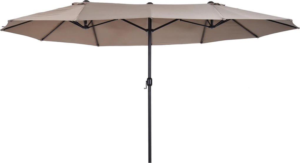 Outsunny umbrele de gradina umbrela dubla 4.6m gradina piscina | Aosom Romania