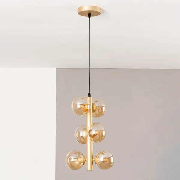 Lustră LED pe cablu Brilagi MILLA 6xG9/3W/230V auriu