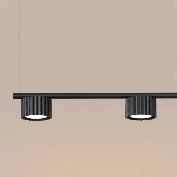 Sollux SL.2696 - Lustră suspendată pe cablu AURA 4xGX53/10W/230V neagră