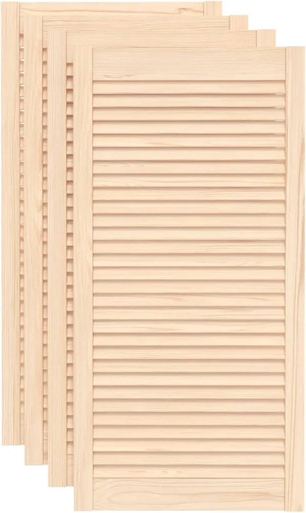 vidaXL Uși de dulap design lambriu 4 buc. 99,3x49,4 cm lemn masiv pin