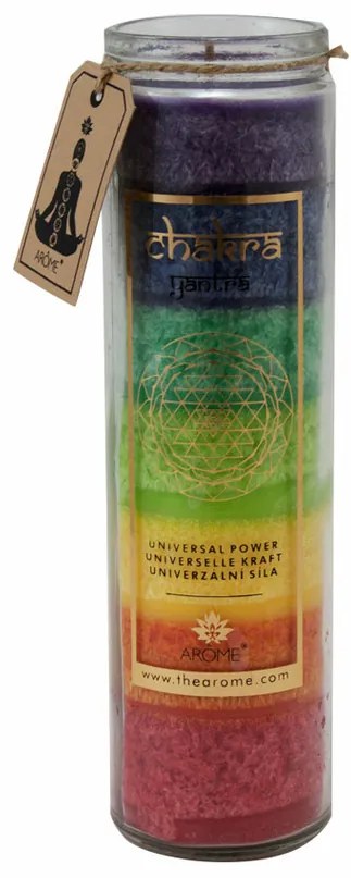 Lumânare parfumată înaltă Arome Chakra forța  universală, 320 g