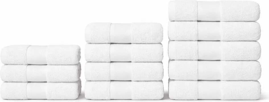Set 12 Prosoape 100% Bumbac – Ușoare &amp; Absorbante, Ideale pentru Uz Zilnic