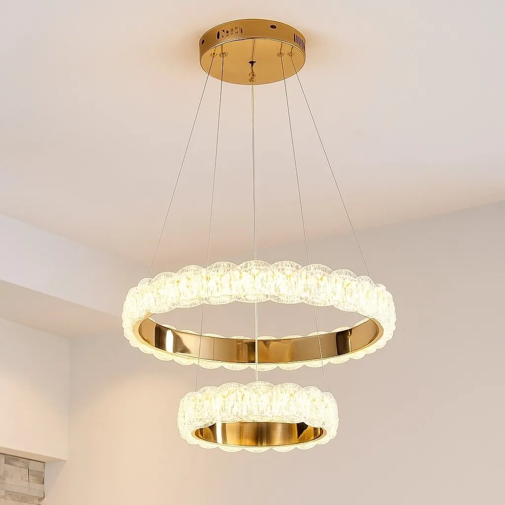 Pendul LED L75306/500+300 FGD, 168W, cu Telecomandă și Lumină Reglabilă 3000K–6500K