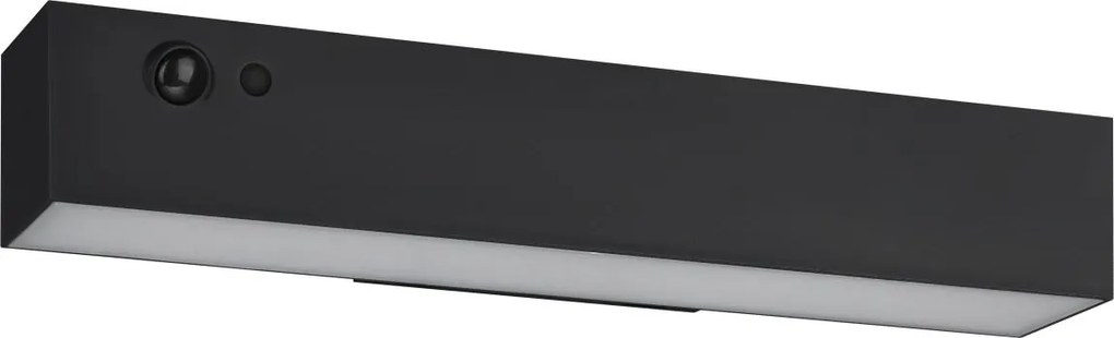 Eglo 901916 - Lampă solară de perete LED VOSCARI, cu senzor, 6,8W/3,7V, IP54, neagră