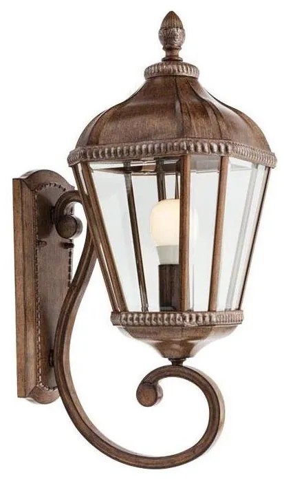 Redo 9656 - Lampă de perete pentru exterior ESSEN 1xE27/70W/230V IP44 maro/patină