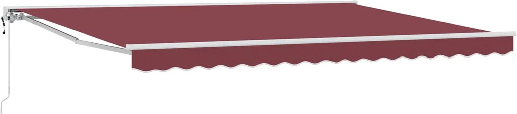 vidaXL Cort electric retractabil Burgundy 4 × 3 m