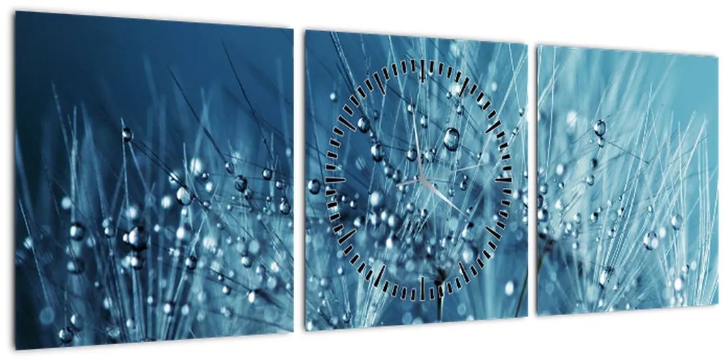 Tablou - Picături de rouă (cu ceas) (90x30 cm)