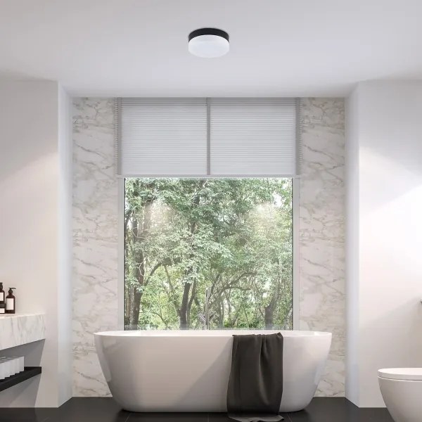 Plafonieră LED pentru baie Rabalux 75025 GAELO LED/15W/230V d. 23 cm negru