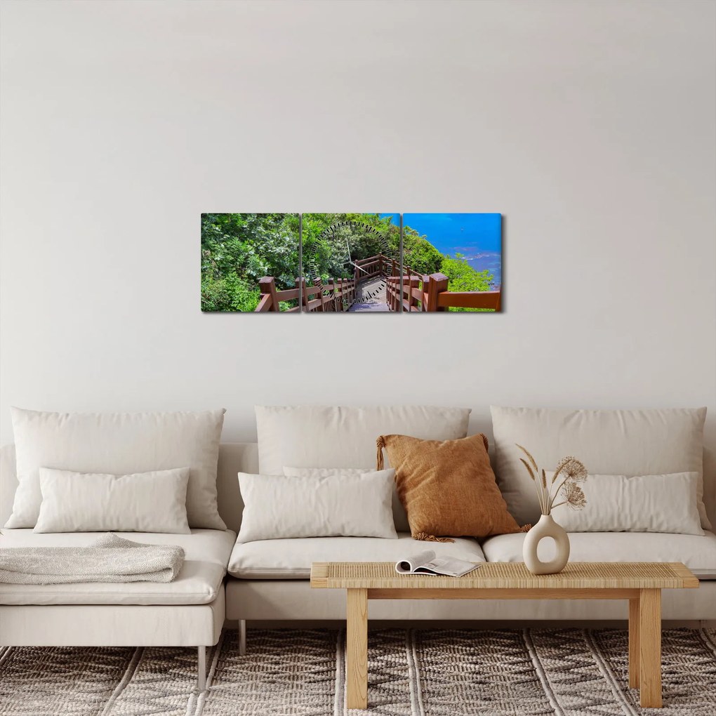 Tablou - Panorama (cu ceas) (90x30 cm)