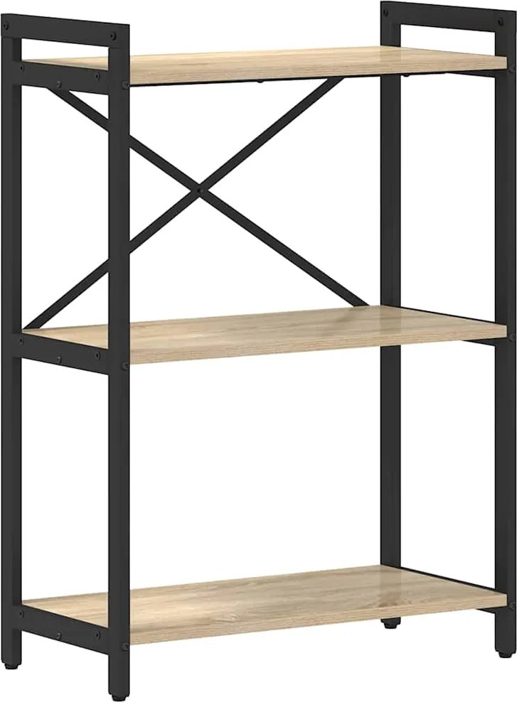 vidaXL Raft pentru cărți Stejar Sonoma 60 x 30 x 85 cm Lemn compozit