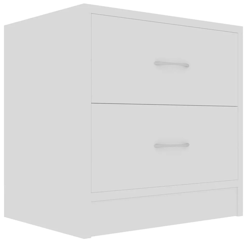 801035 vidaXL Noptieră, alb, 40x30x40 cm, lemn prelucrat
