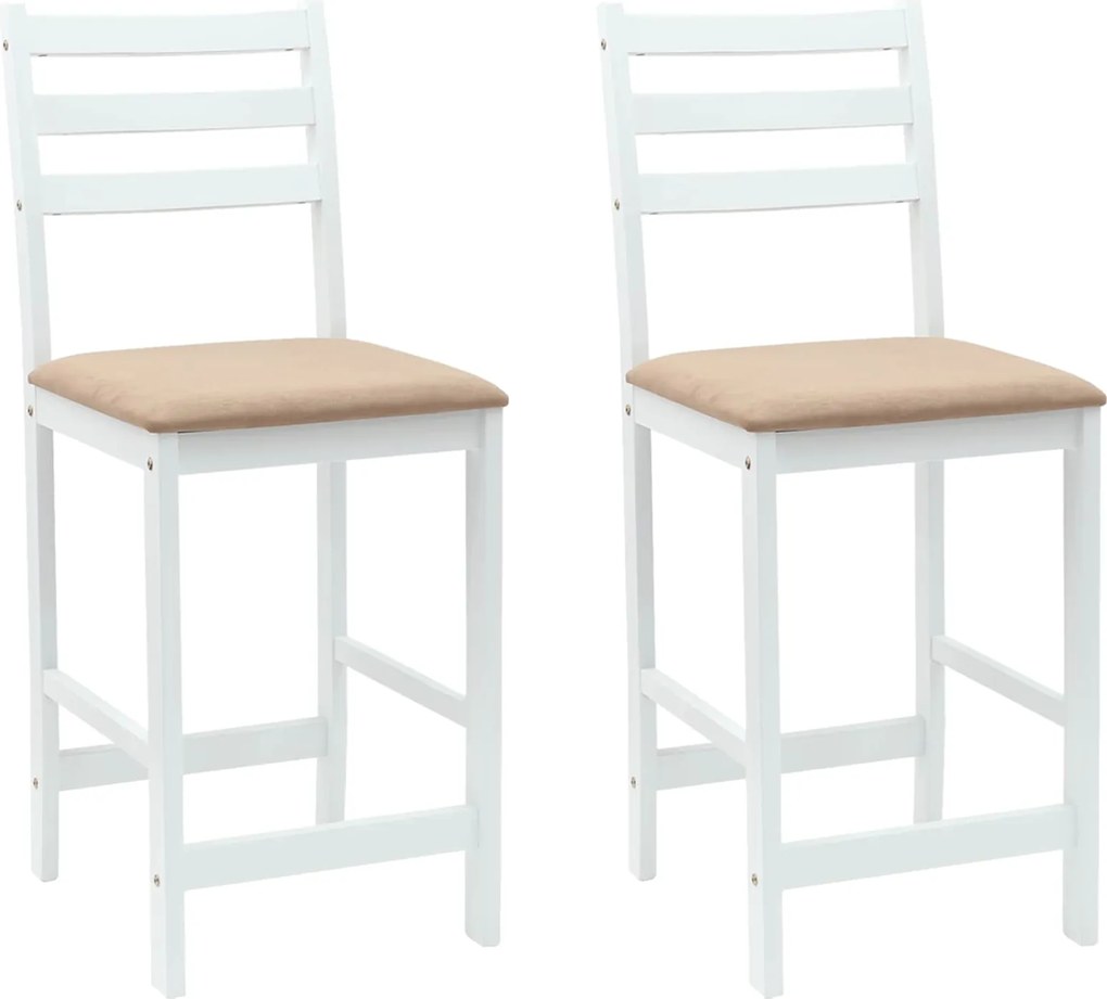 vidaXL Scaune de dining 2 pcs Alb 40 x 47,5 x 99,5 cm
