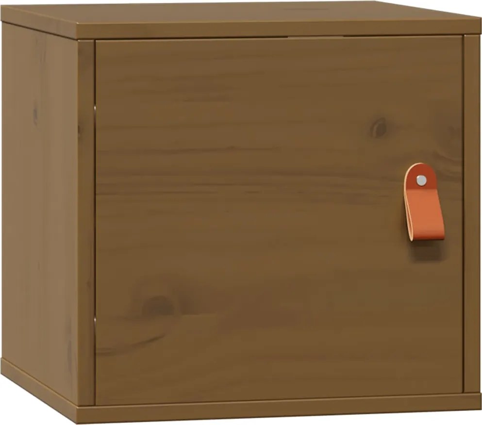 vidaXL Dulap de perete, maro miere, 31,5x30x30 cm, lemn masiv de pin