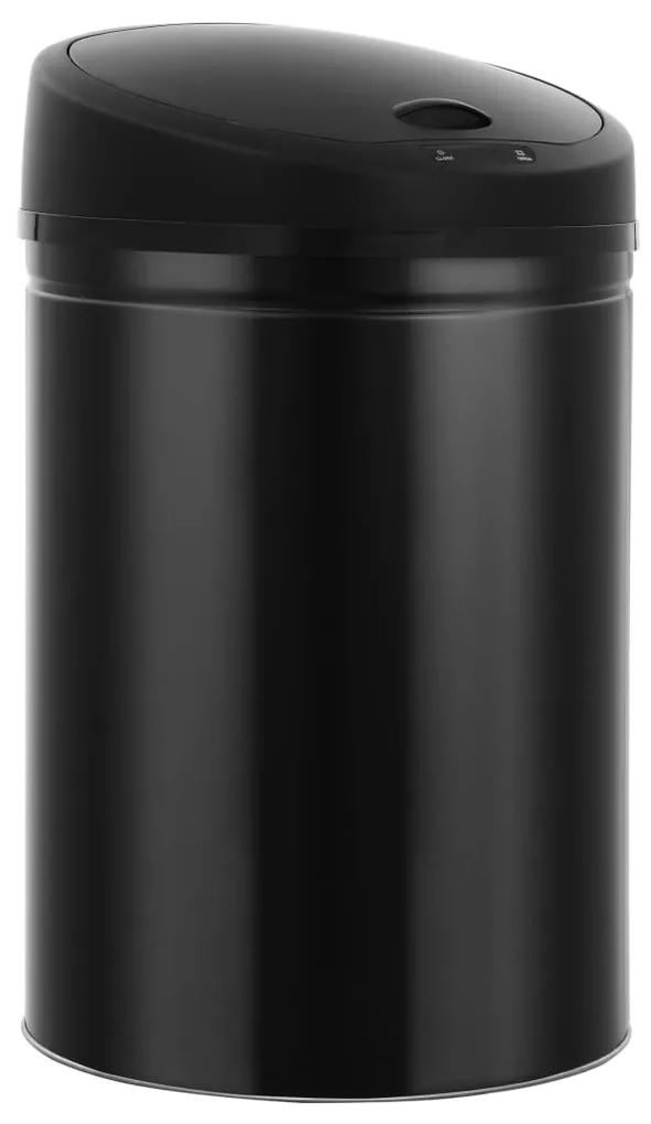 vidaXL Coș de gunoi automat cu senzor, 32 l, negru