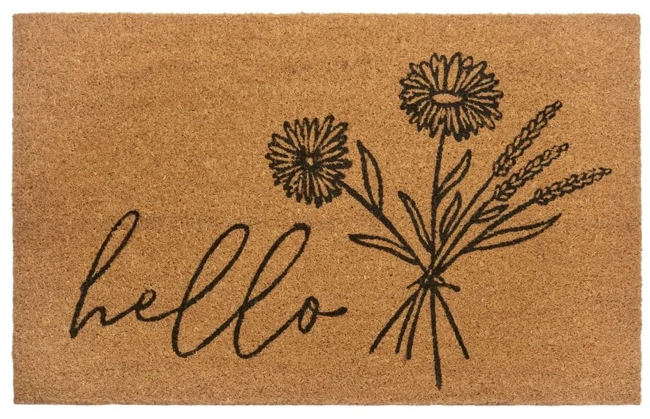 Covoraș de intrare din fibre de cocos 75x45 cm Hello &amp; Flowers - Hanse Home