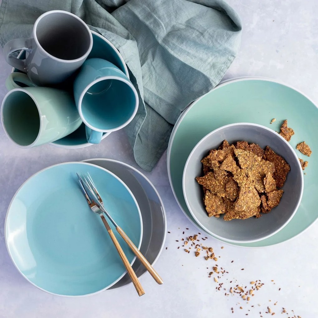 Mäser Set de veselă 24 piese ELISSA – albastru lucios