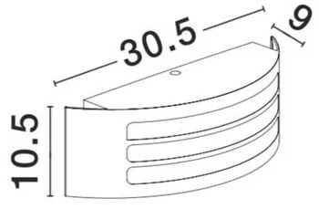 Aplica de perete pentru exterior IP44 ZENITH gri NVL-713113