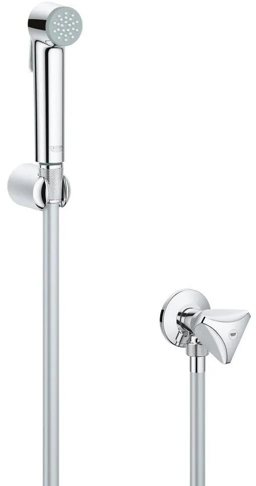 Grohe Tempesta-F Trigger 30 Dus igienic cu suport, robinet cu ventil de colt, furtun 150 cm, crom