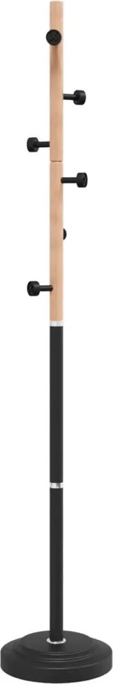 vidaXL Cuier de haine, negru, 177 cm, fier vopsit electrostatic