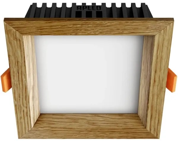 Corp de iluminat LED încastrat SQUARE LED/6W/230V 4000K 12x12 cm lemn masiv stejar APLED