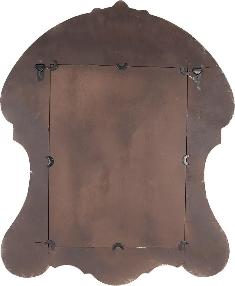Oglinda de perete, bej, din lemn, aspect vintage, 69x3x84 cm