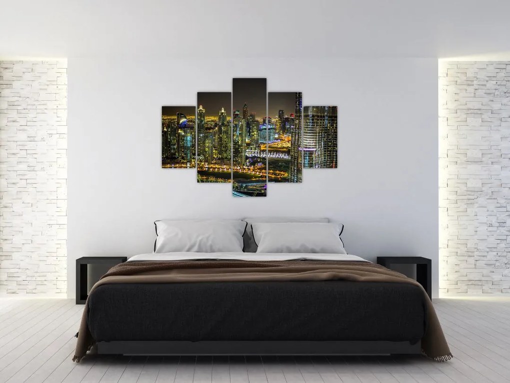 Tablou cu oraș nocturn (150x105 cm)