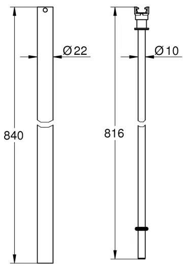 GROHE 48515000 - Bară pentru sistem de duș, crom lucios